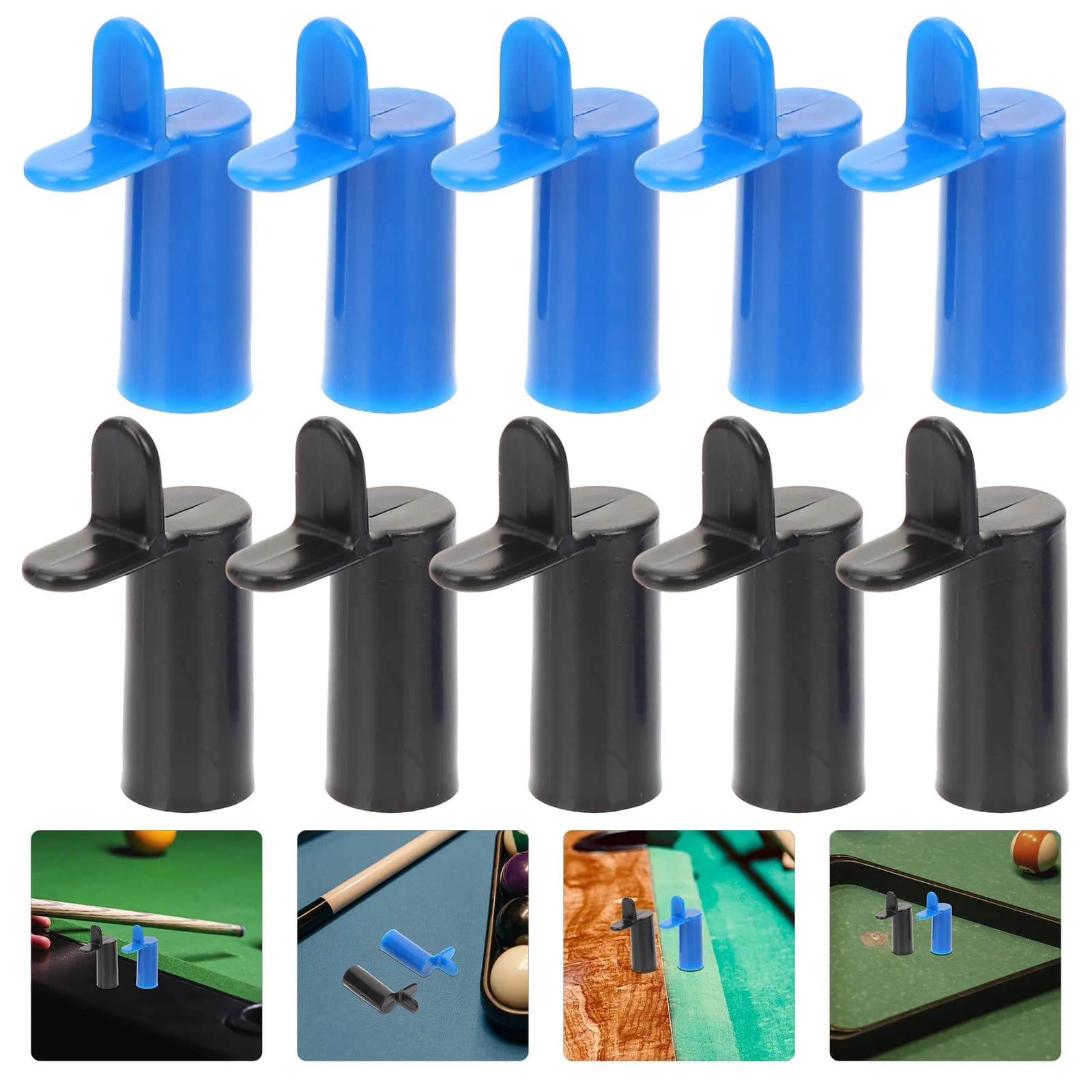 10 Pezzi Supporto Scorrevole Compatto per Stecca da Biliardo, Adatto a Tutte le Stecche, Accessorio Portatile per Riposo Stecca