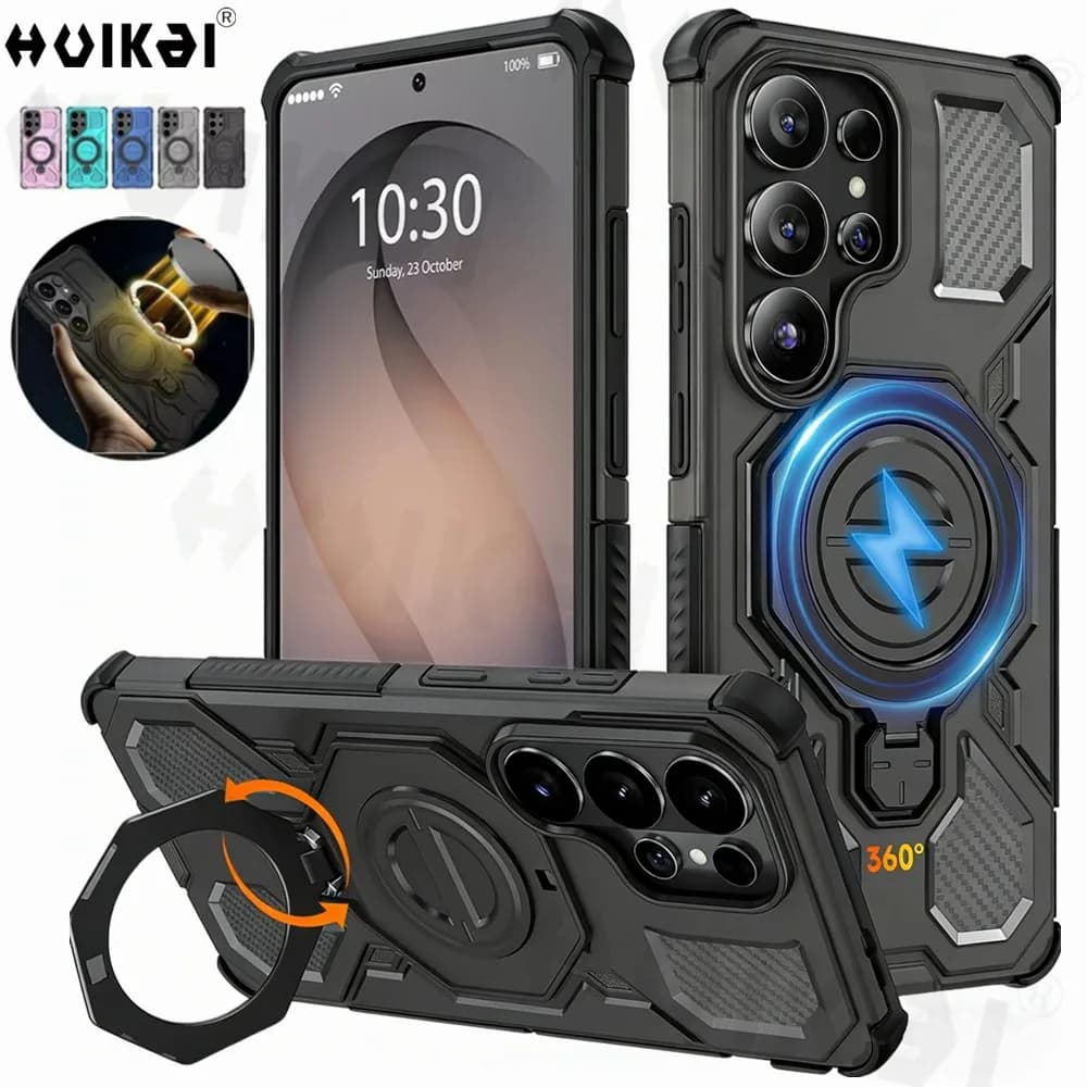 Custodia Protettiva con Supporto Magnetico MagSafe per Samsung S26 Ultra S25 Ultra A57 A37 A56 A36