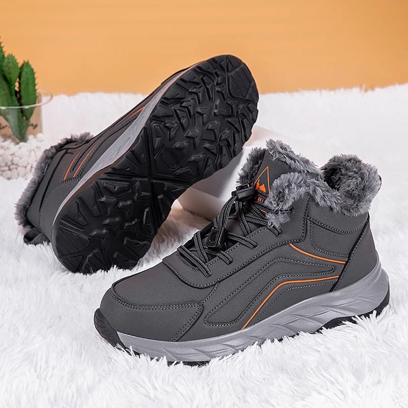 ELUVA Stivali da neve termici da uomo Stivali invernali antiscivolo impermeabili Scarpe da lavoro da trekking calde Stivali termici da esterno antiscivolo per uomo