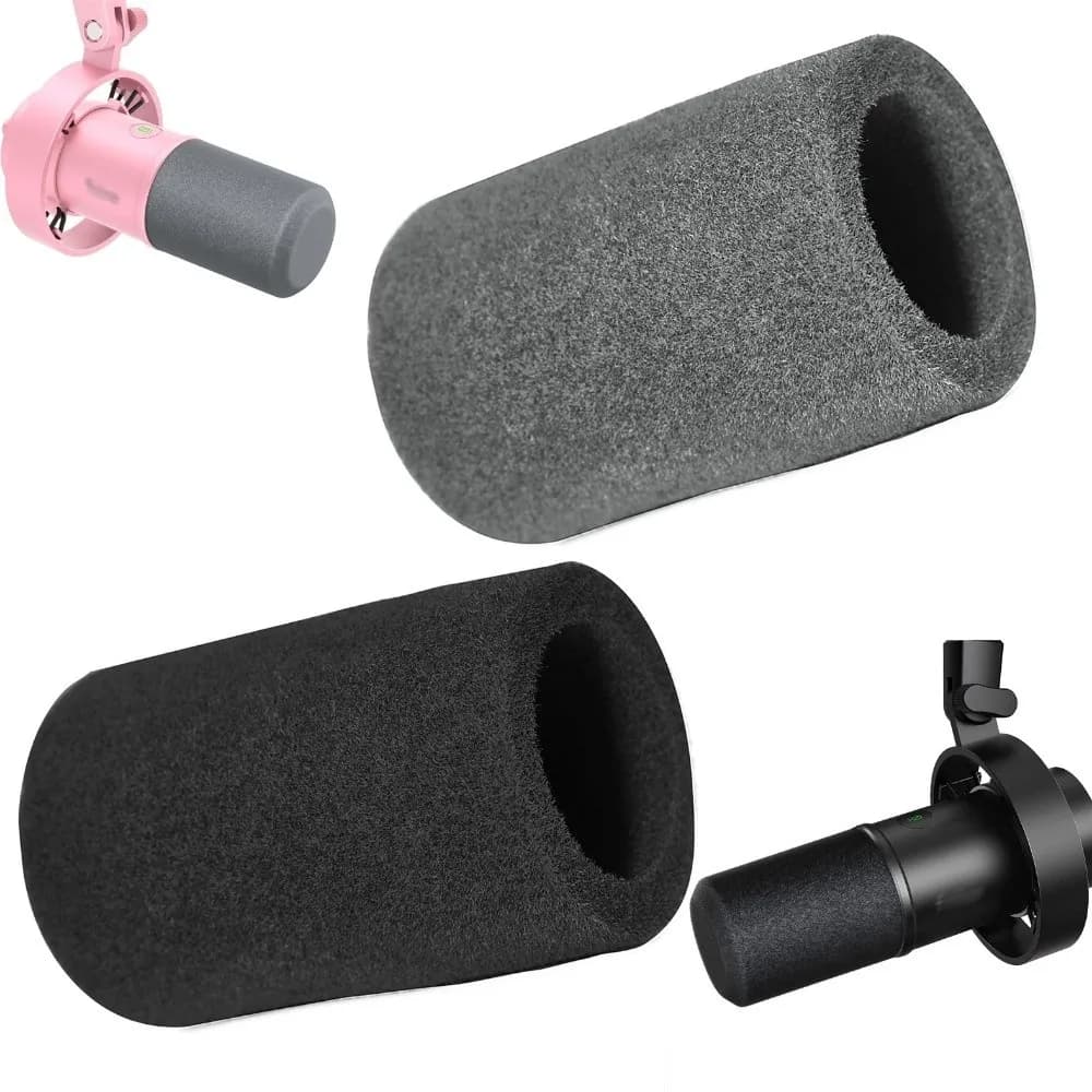 1 pz Copertura Antivento di Ricambio per Microfono in Spugna Floccata, Filtro Anti-Pop Antivento per FIFINE Amplitank K688