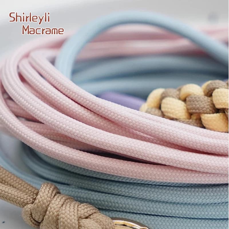 10M/11 Metri 5mm Macrame Poliestere Treccia Cavi FAI DA TE Macrame Corda Da Polso Portachiavi Collare Per Cani Sacchetto Giocattolo Trappola Macrame Cavi
