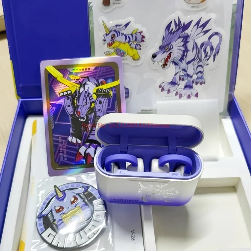 Auricolari Bluetooth Wireless Digimon Adventure Earclip Aguku Beast per Sport ed Esercizio all'Aperto, Accessori Anime, Regali per le Feste