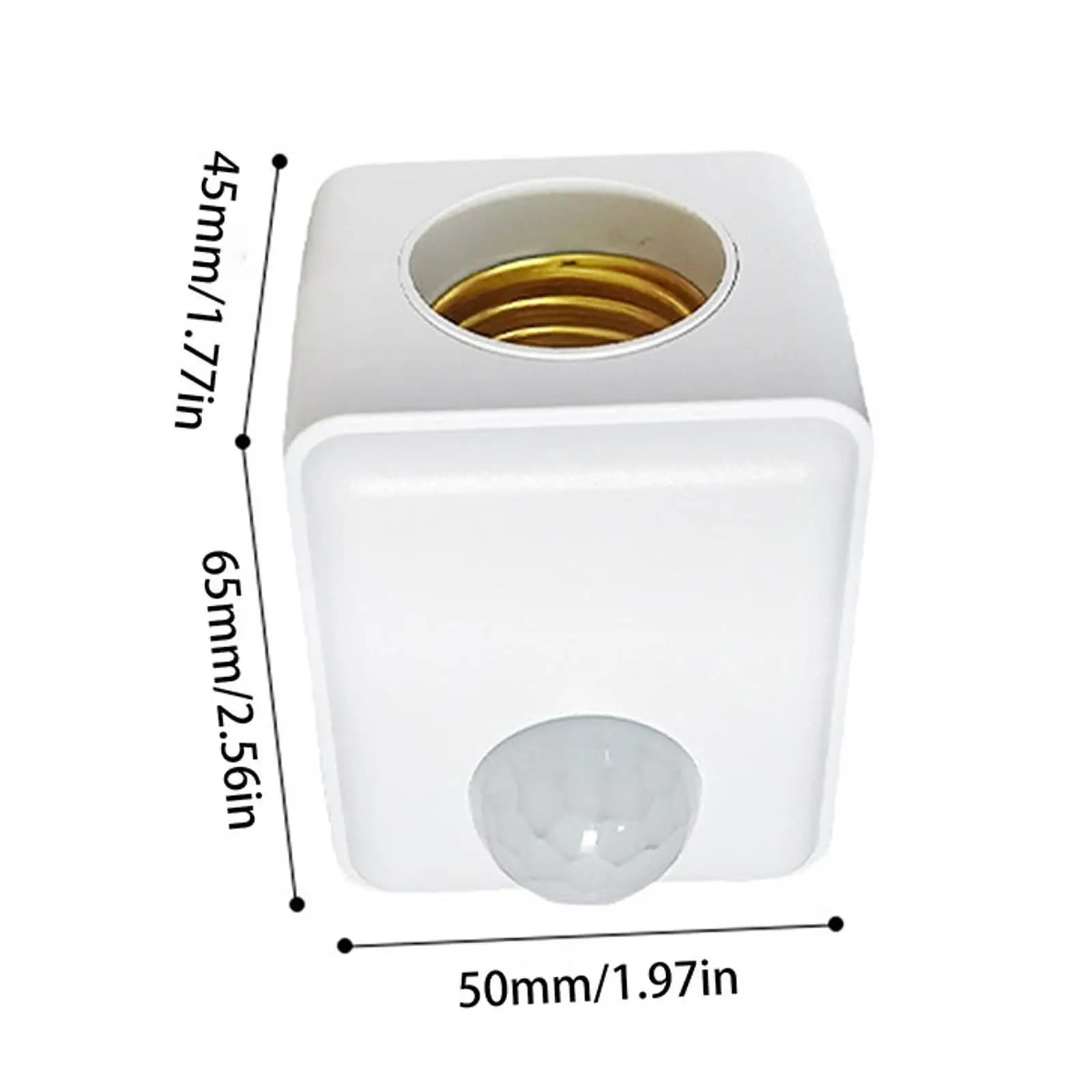 Lampada con Sensore di Movimento PIR, Portalampada Universale E27, Adattatore a Presa per Cucina, Corridoio, Portico