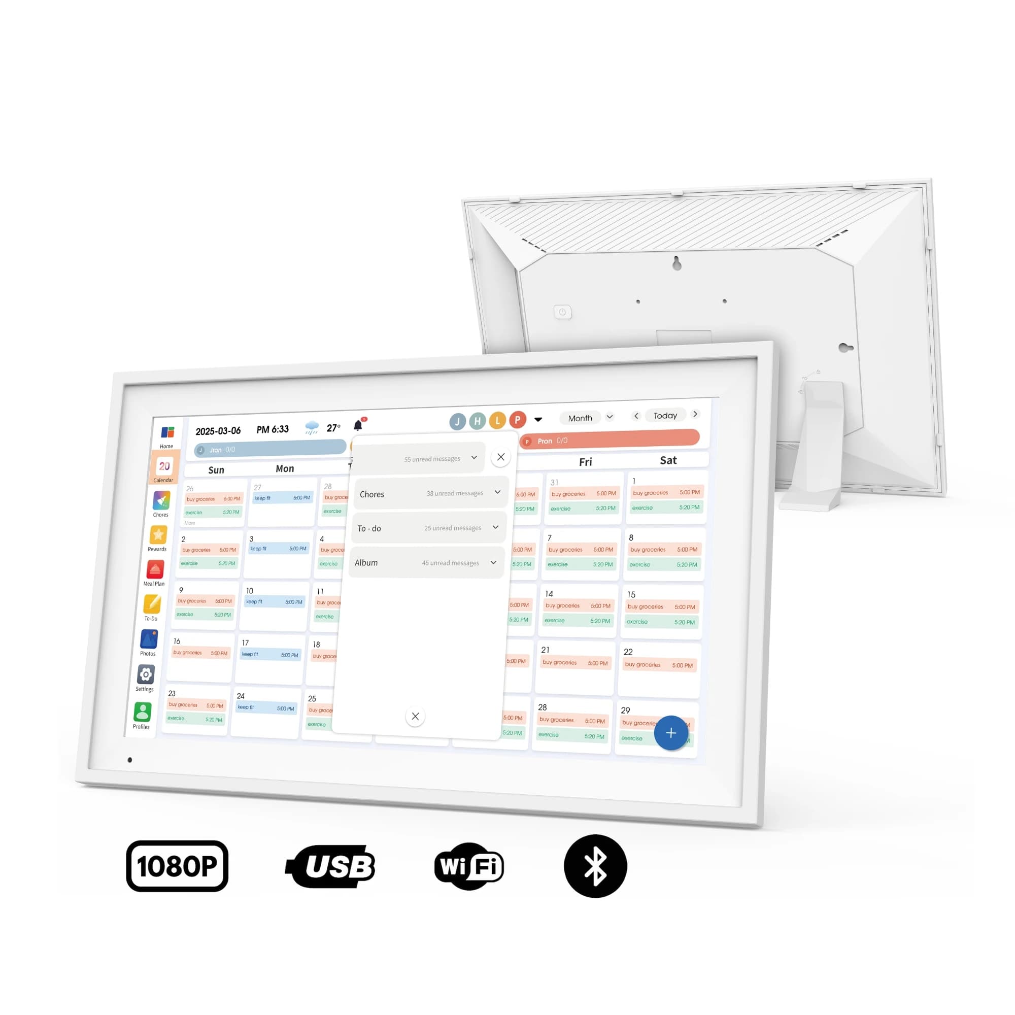 Tablet PC Allwinner Android 14 da 15,6 pollici Nuovo display interattivo da tavolo Touchscreen Cornice per foto digitale Calendario per famiglie