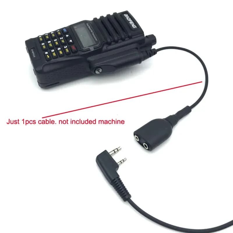 Cavo Audio Adattatore Impermeabile Baofeng UV-9R Plus per Radio UV-5R BF-888S UV-82 UV-S9 UV-13 Pro Walkie Talkie con Microfono e Altoparlante