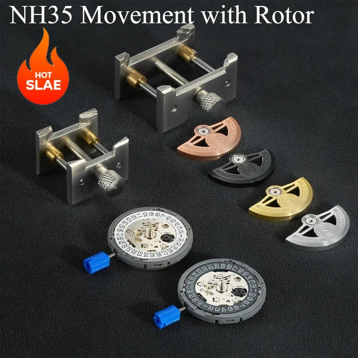 Kit di Modifica Movimento NH35 con Corona a ore 3.0, Data NH35A, Rotore a Martello Automatico, Strumento di Riparazione per Orologi Meccanici