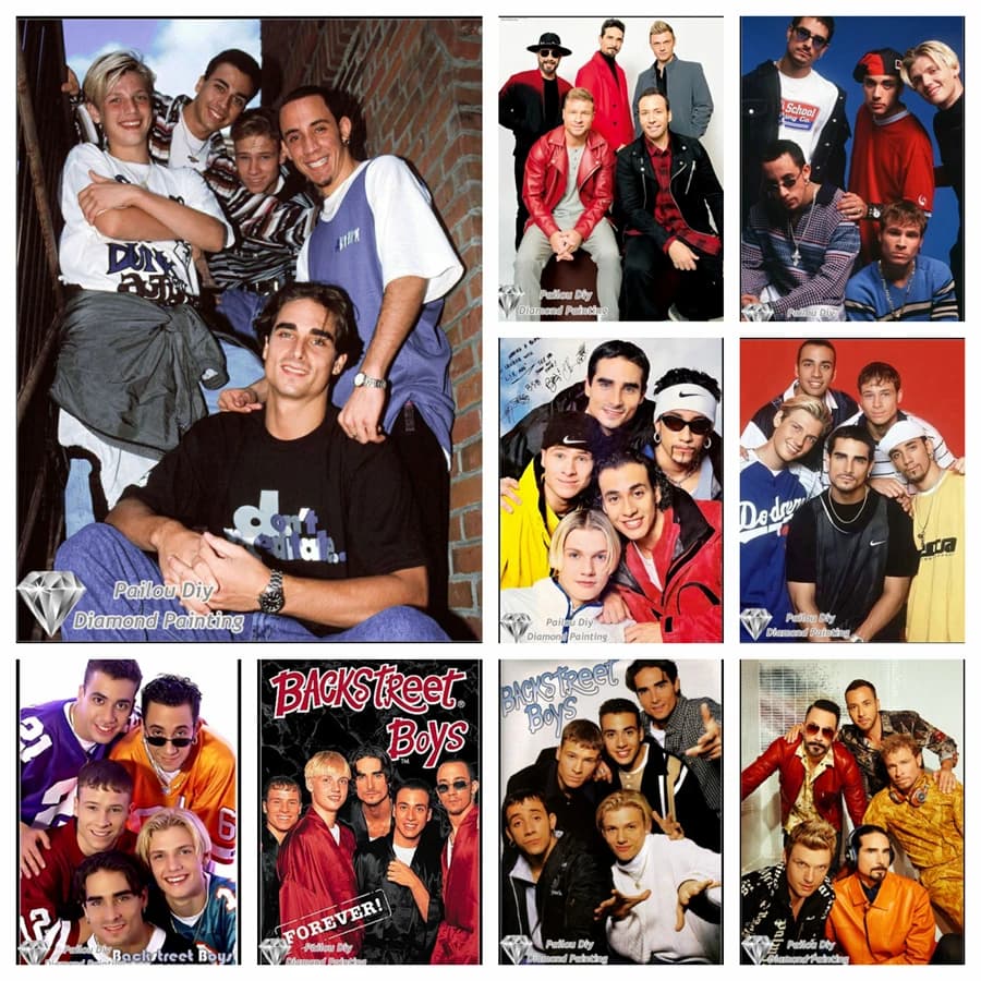 Backstreet ragazzi pittura diamante famoso Hot Pop Band Star Art 5d fai da te trapani completi mosaico ricamo punto croce kit decorazioni per la casa