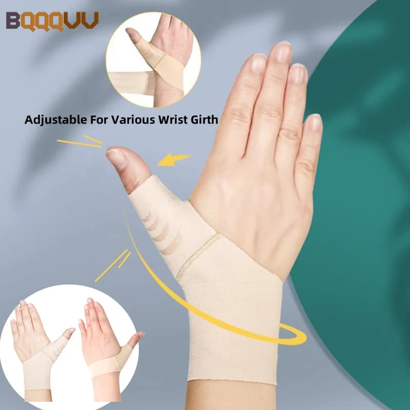 Supporto Regolabile per Pollice e Polso, Guanto Compressivo per Sollievo dal Dolore da Artrite, Protezione Elastica, 1 Pezzo