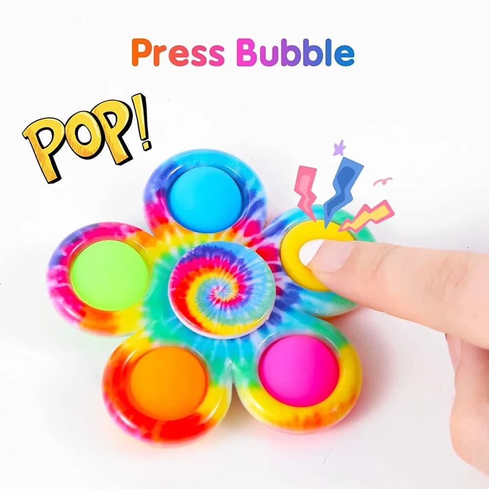 Colorato Bubble Gyro Fidget Spinner Dito che rimbalza Giocattolo Premendo Bubble Spinner ADHD Ansia dei bambini Allevia lo stress