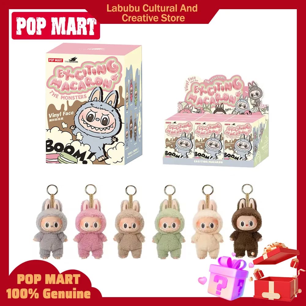 Originale POP MART LABUBU Cieco Scatola Giocattoli I MONSTI Emozionante Macaron Vinile Viso Sorpresa Scatola Mistero Kawaii Anime Action Figure