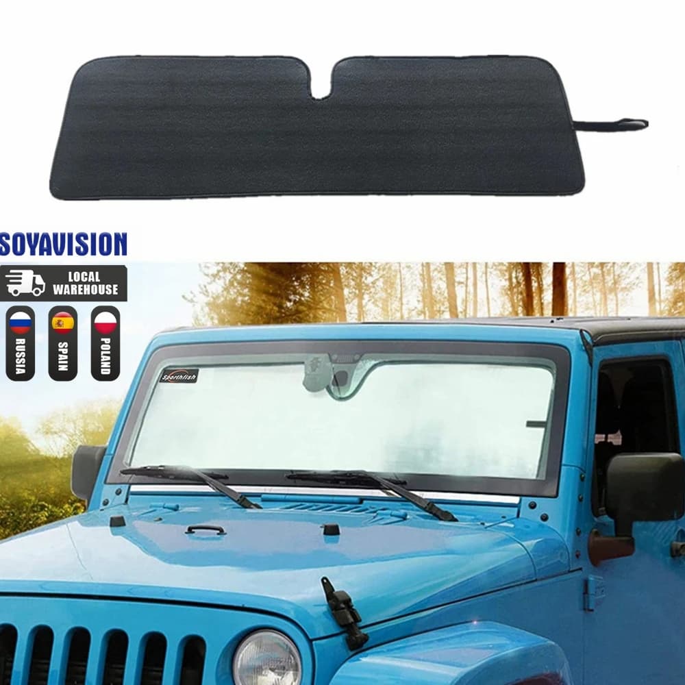Per Jeep Wrangler TJ JK 1997-2017 Auto Parabrezza Anteriore Parasole Anti UV Ray Finestra Visiera Parasole Della Copertura Della Protezione Accessori