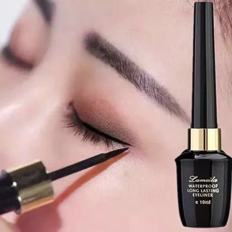 Eyeliner liquido impermeabile resistente al sudore Penna eyeliner liquido nero ultrafine per occhi in gel a punta dura a lunga durata