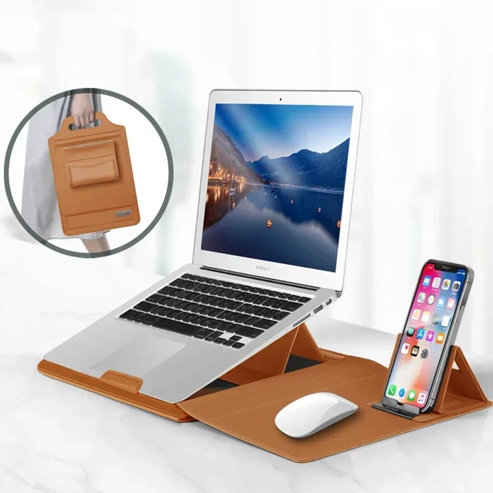 Custodia per Notebook multifunzionale in pelle PU per Laptop per Macbook Air Pro 11 13 14 15 16 Pro Cover accessori