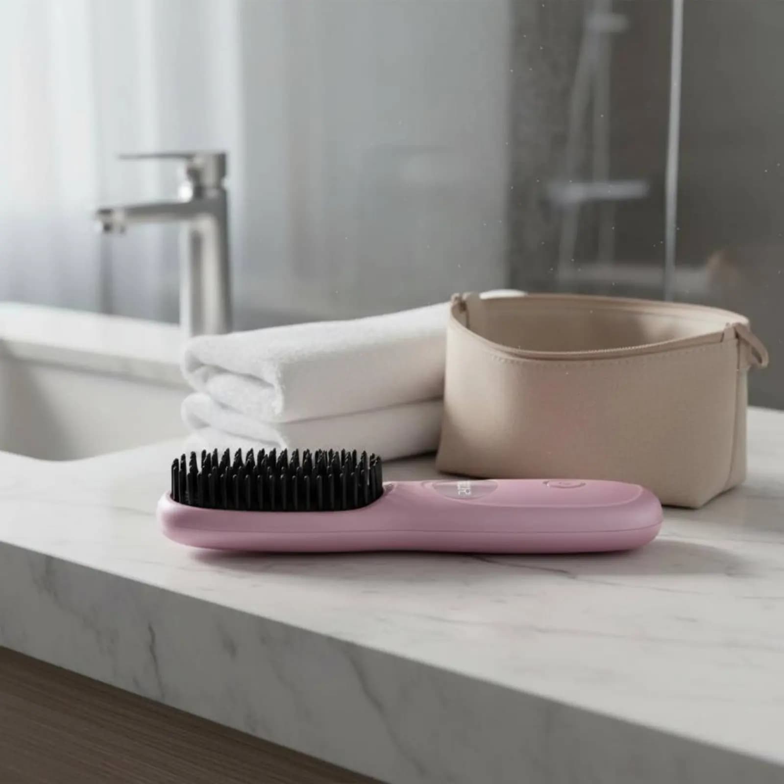 Spazzola Lisciante per Capelli Senza Fili, Portatile, Ideale per Viaggi, Riscaldamento Rapido