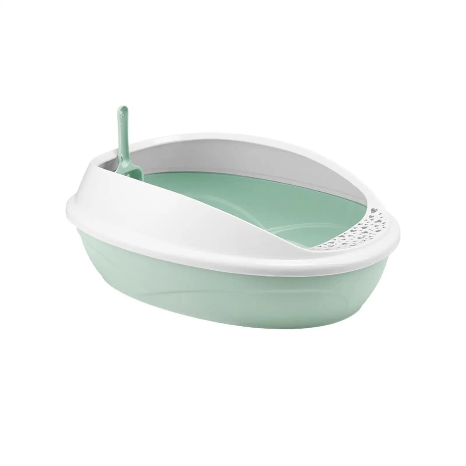 Open Top Pet Litter Tray Kitty Litter Pan Cat Sand Box Cats Litter Basin