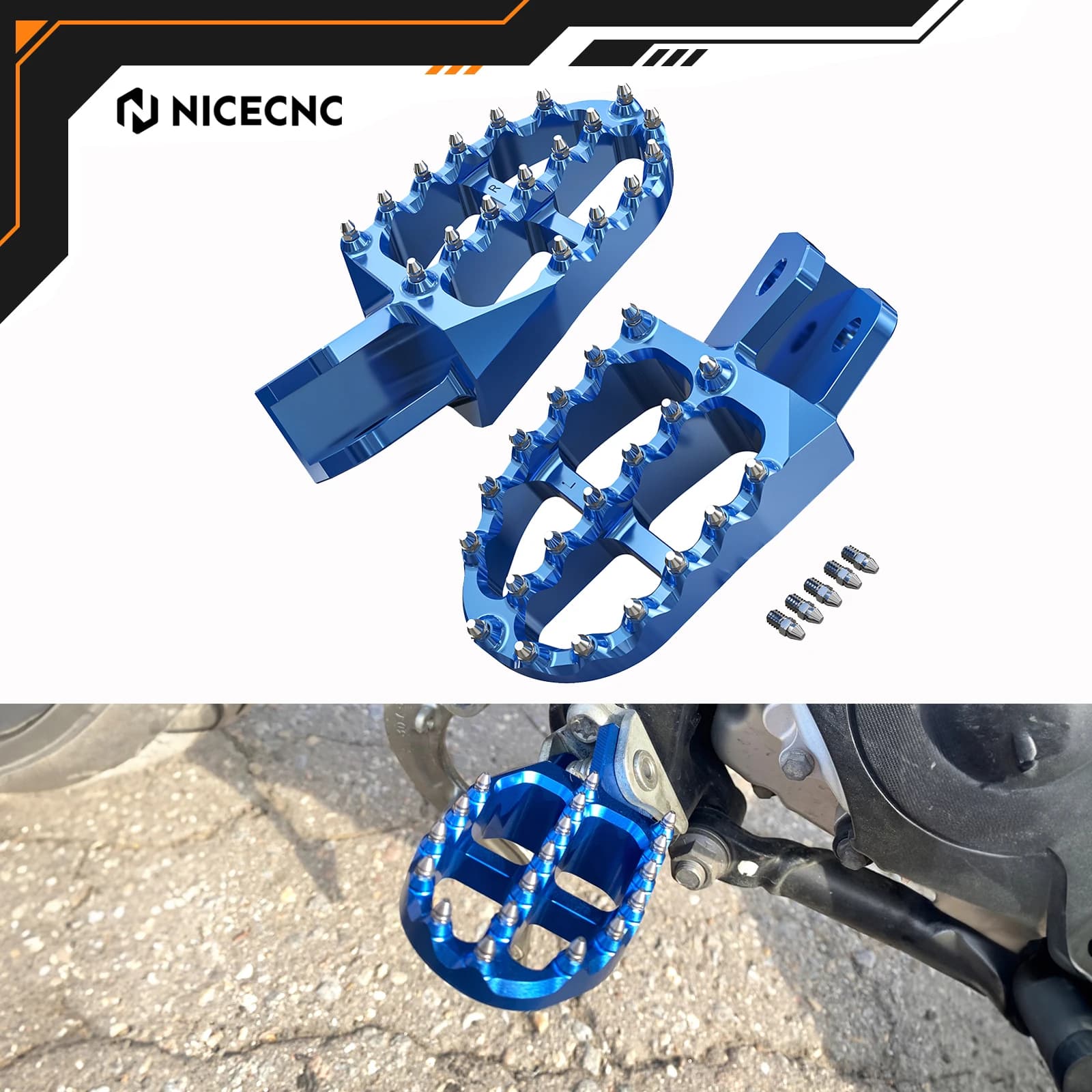 NICECNC Per YAMAHA WR250R WR250X WR250 RX 2007-2021 2020 2019 2018 57 millimetri di Larghezza Billet Pedane Pedane Accessori Moto