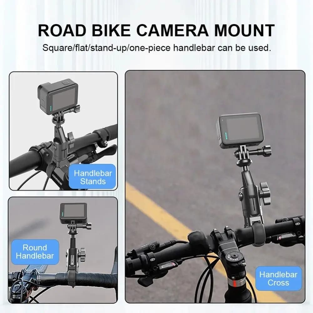Support 360° Swivel for Camera, Adjustable, Universal, with Quick Hook, for Moto Handlebar