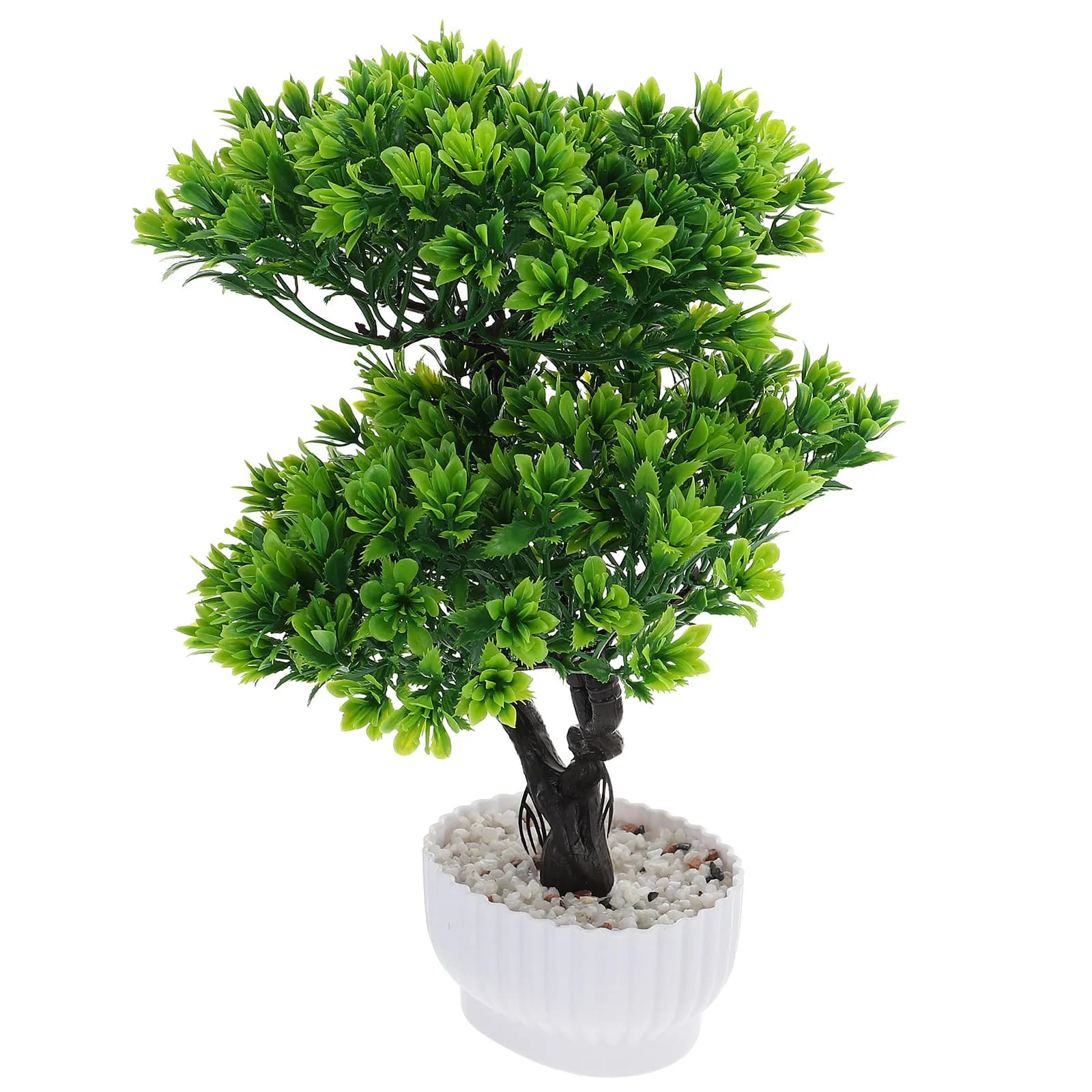 Artificial Plant, Fin Tree, Creative Bonsai, Green Ornament for Home and Office Furniture, Simulated Pine Bonsai