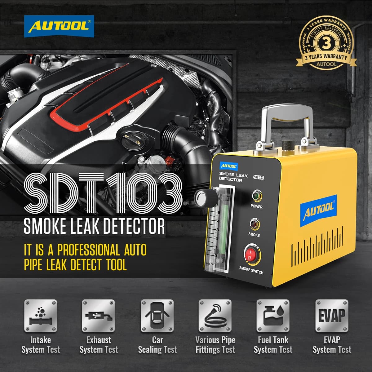 Automotive Smoke Machine Evap Vacuum Smoke Diagnostic Tools Car Smoke Leak Detector Tester