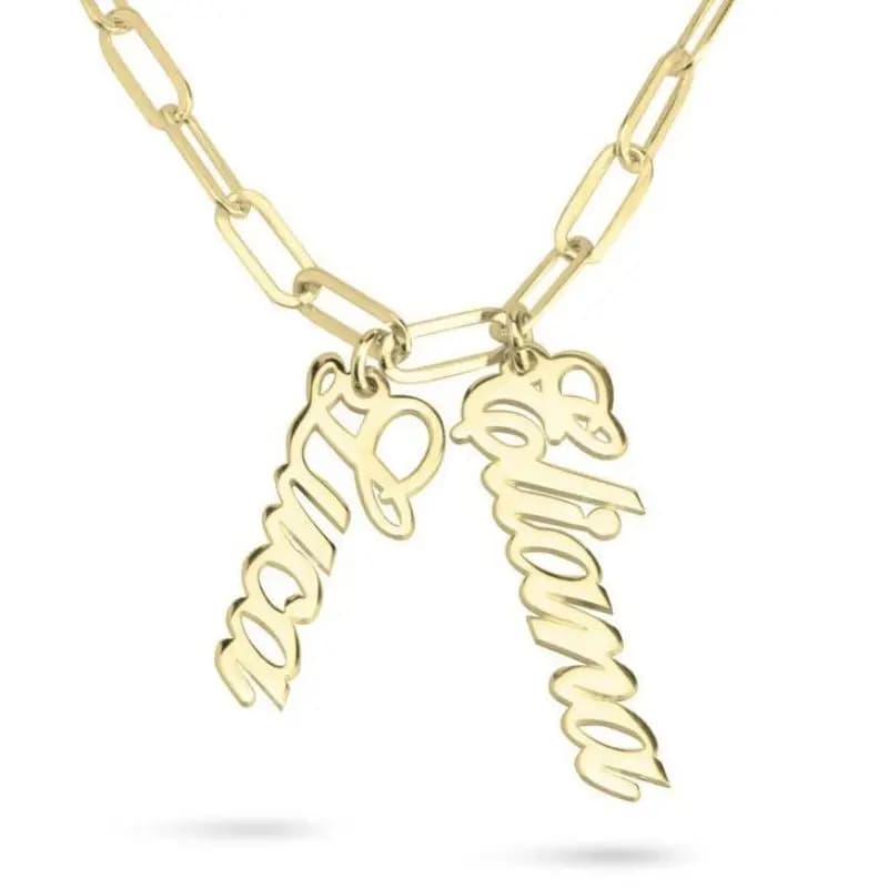 Collana con nome multiplo personalizzato Collana con graffetta Collana con nome multiplo Regalo per la festa della mamma Regalo di Natale per la madre