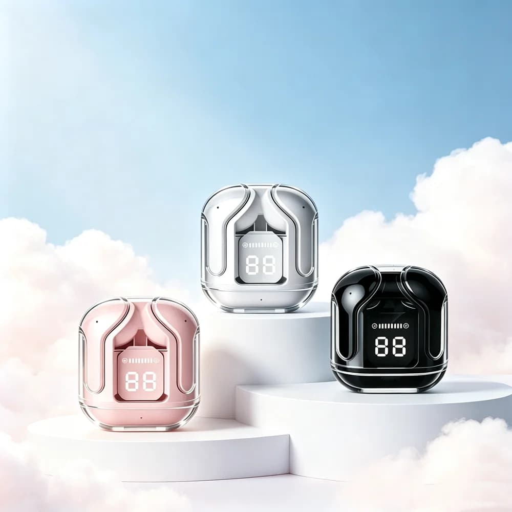 Wireless Mini Earbuds LED Power Digital Display TWS Wireless Headset Stereo Sound Bluetooth Headphones