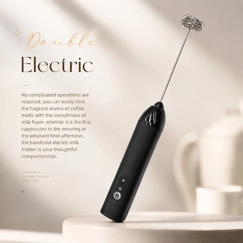 Milk Frother Egg Beater Mini Coffee Whisk Mixer Rechargeable Electric Milk Frother Wireless Milk Foamer Maker Handheld Stirrer