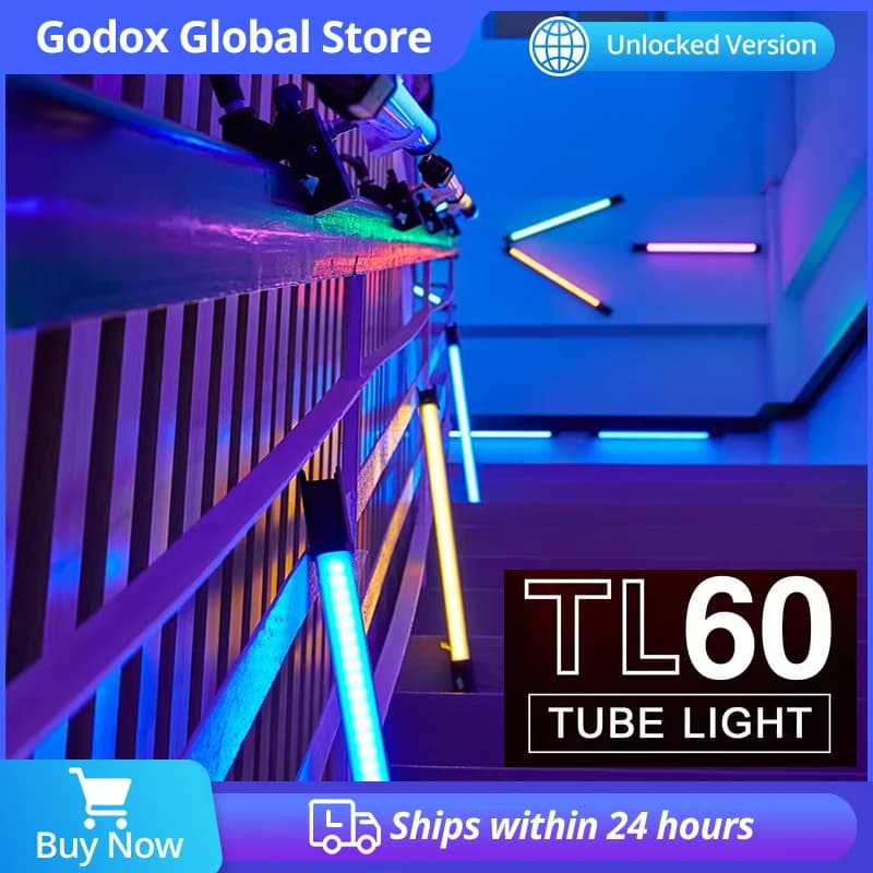 Godox TL60 RGB Handheld Photography Light Stick with APP Remote Control for Photos Video Movie Vlog - Portable Lighting