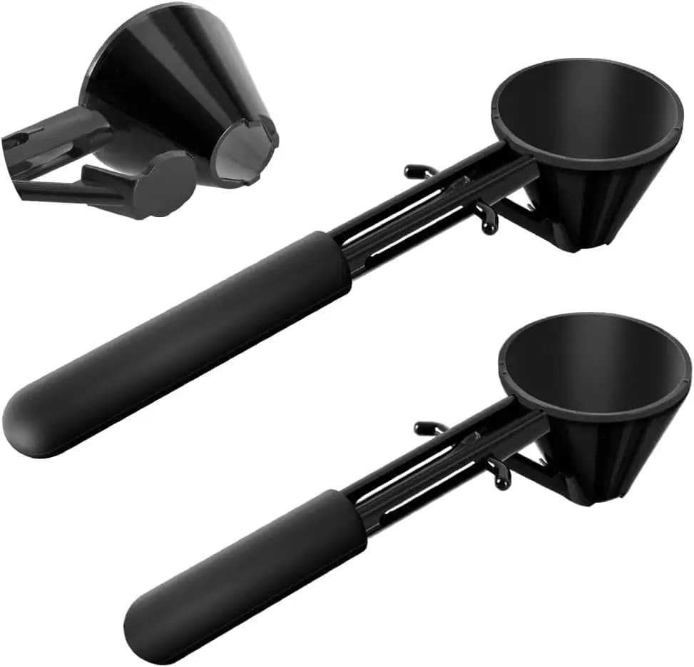 Set di 2 Cucchiai con Fondo Scorrevole e Imbuto per Bottiglie d'Acqua, Piccolo Imbuto per Proteine in Polvere, Latte in Polvere e Integratori