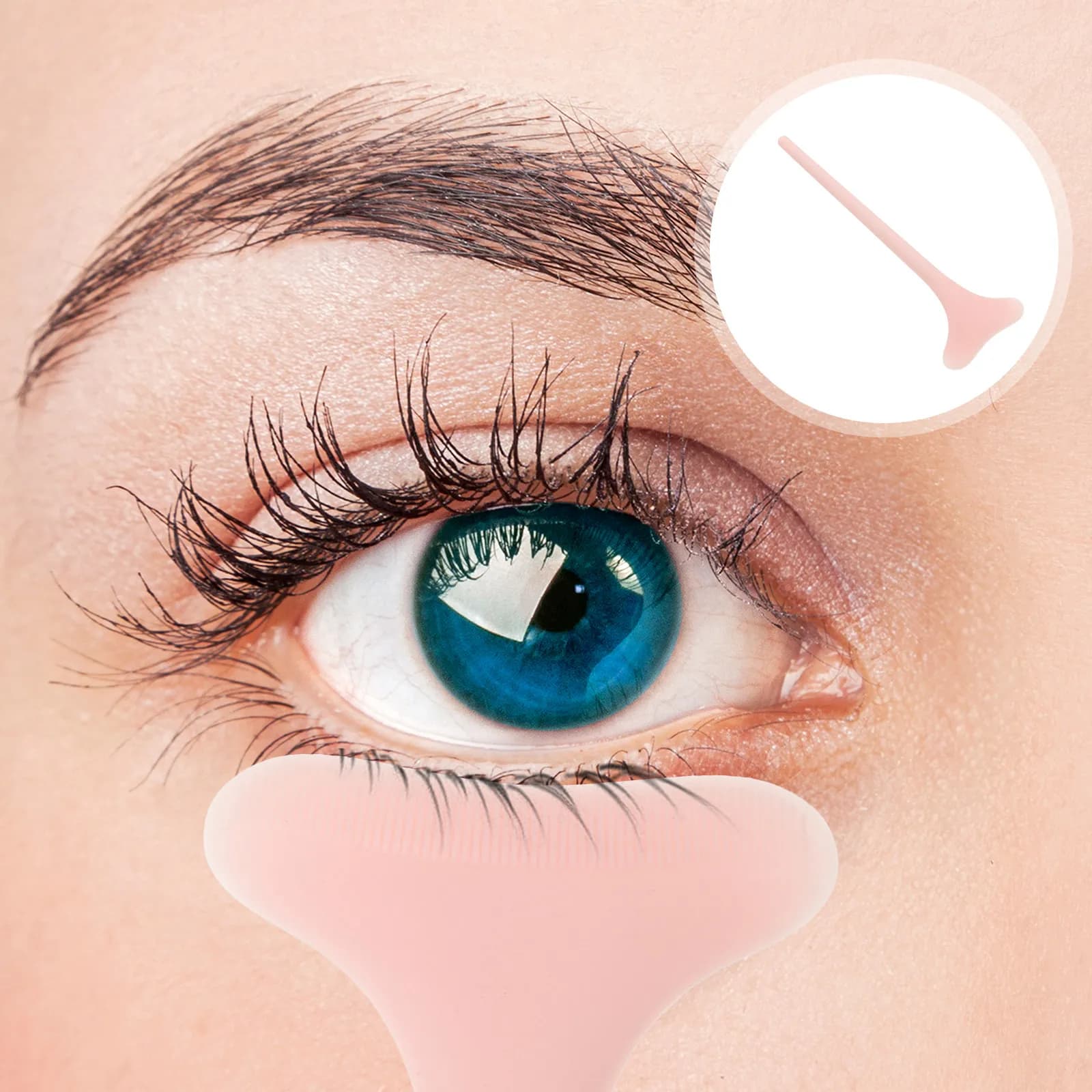 Accessorio per Eyeliner e Protezione Ciglia, Strumento di Trucco Riutilizzabile per Applicazione Eyeliner, Arricciatura Ciglia e Sfumatura Ombretto in Movimento
