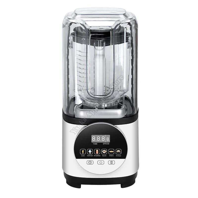 Silent blender 6 in 1 for smoothies, soups, ice cream, 10 programs, preprogrammedie settings, digital timer