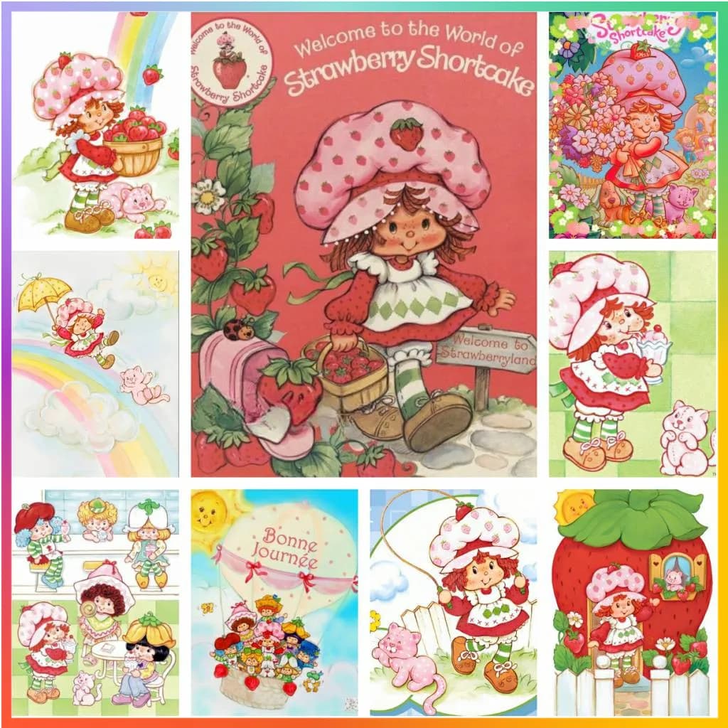 Fragola S-Cute-S-Shortcake Kit punto croce Pittura diamante 5D Fai da te Arte Disegno Immagini Mosaico Ricamo Parete Regalo per bambini