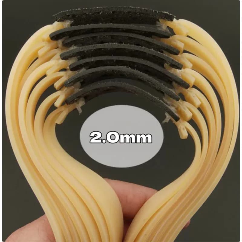 2.0mm Thickened Slingshot Rubber Bands Durable High Stretch Replacement Strap For Outdoor Target Shooting Training Catapult
