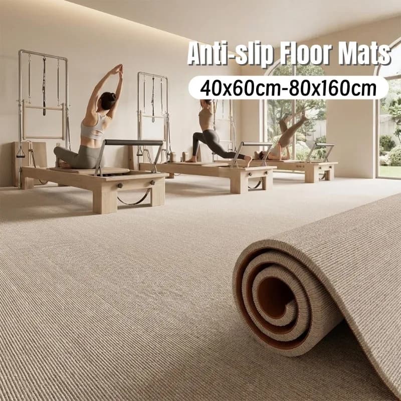 Tappeto Grande Antiscivolo Resistente all'Usura, Tappetino di Sicurezza in Finta Pelle per Soggiorno, Palestra, Camera da Letto, Studio Yoga, Arredamento Casa 80x160cm