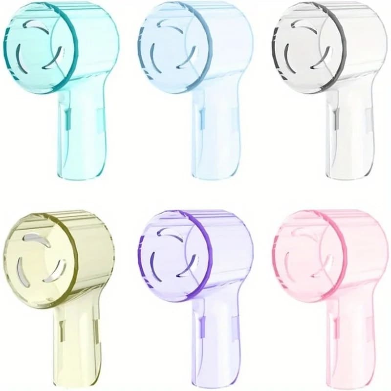6pcsPortable Electric Toothbrush Head Protective Cover for Traveling on Business Trip Dust Cap of Brush Head Cover Bathroom Tool