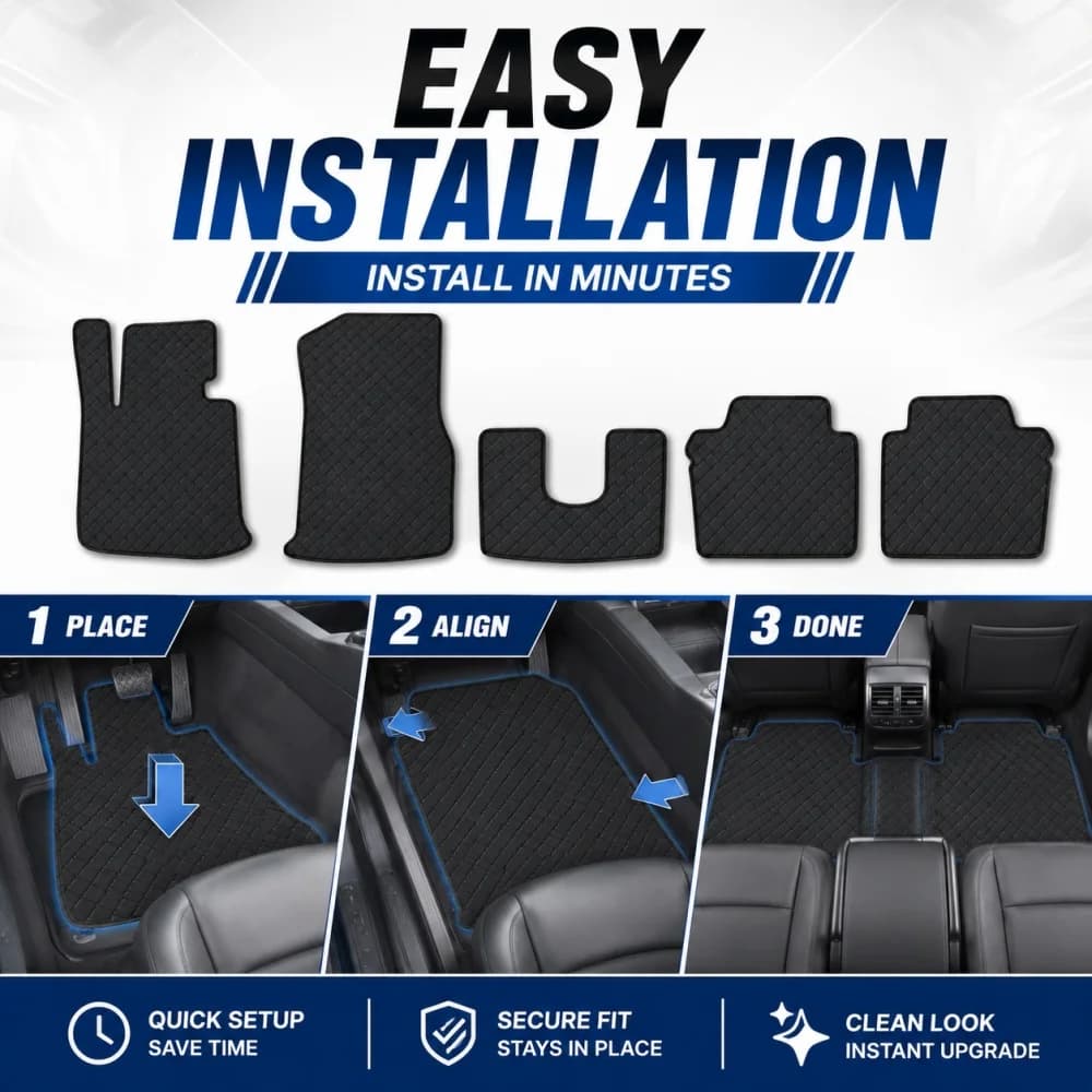 Custom Flat Car Floor Mats For Changan Hunter K50 REEV 5-Seat 2025-2026 Anti-Slip PU Car Accessories Left/Right-hand Drive