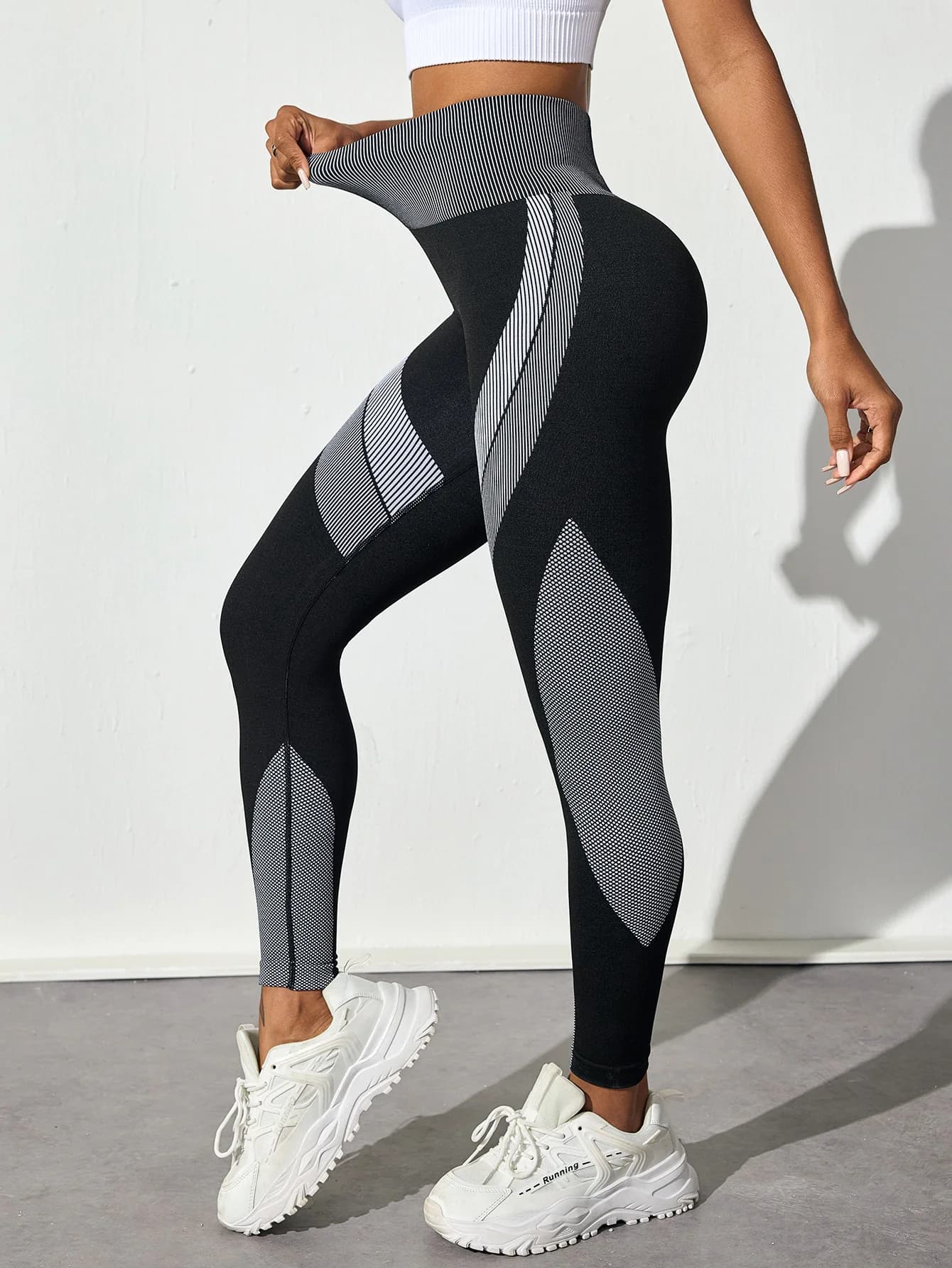 Leggings Yoga Donna Senza Cuciture a Vita Alta con Controllo Pancia, Morbidi, Elastici, Traspiranti, Effetto Scrunch e Push-Up per Allenamento in Palestra