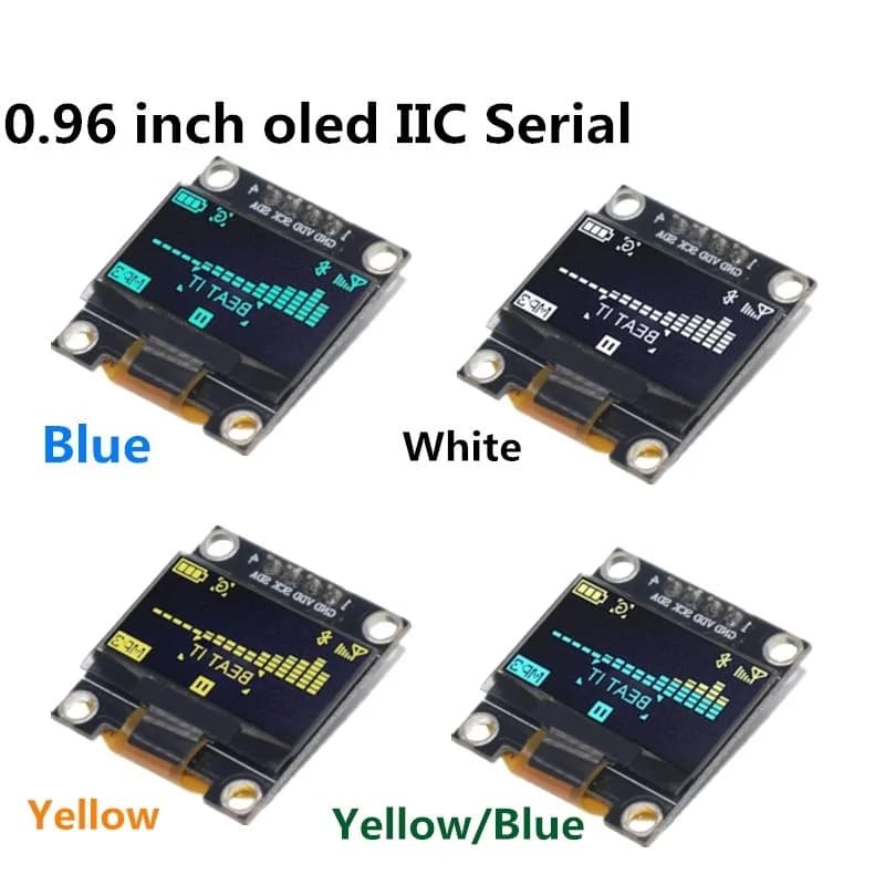 SAMIROB 0.96 Pollici OLED SSD1306 Bianco/Blu/Giallo 128X64 IIC I2C Modulo Display Seriale 12864 Scheda Schermo LCD Per Arduino