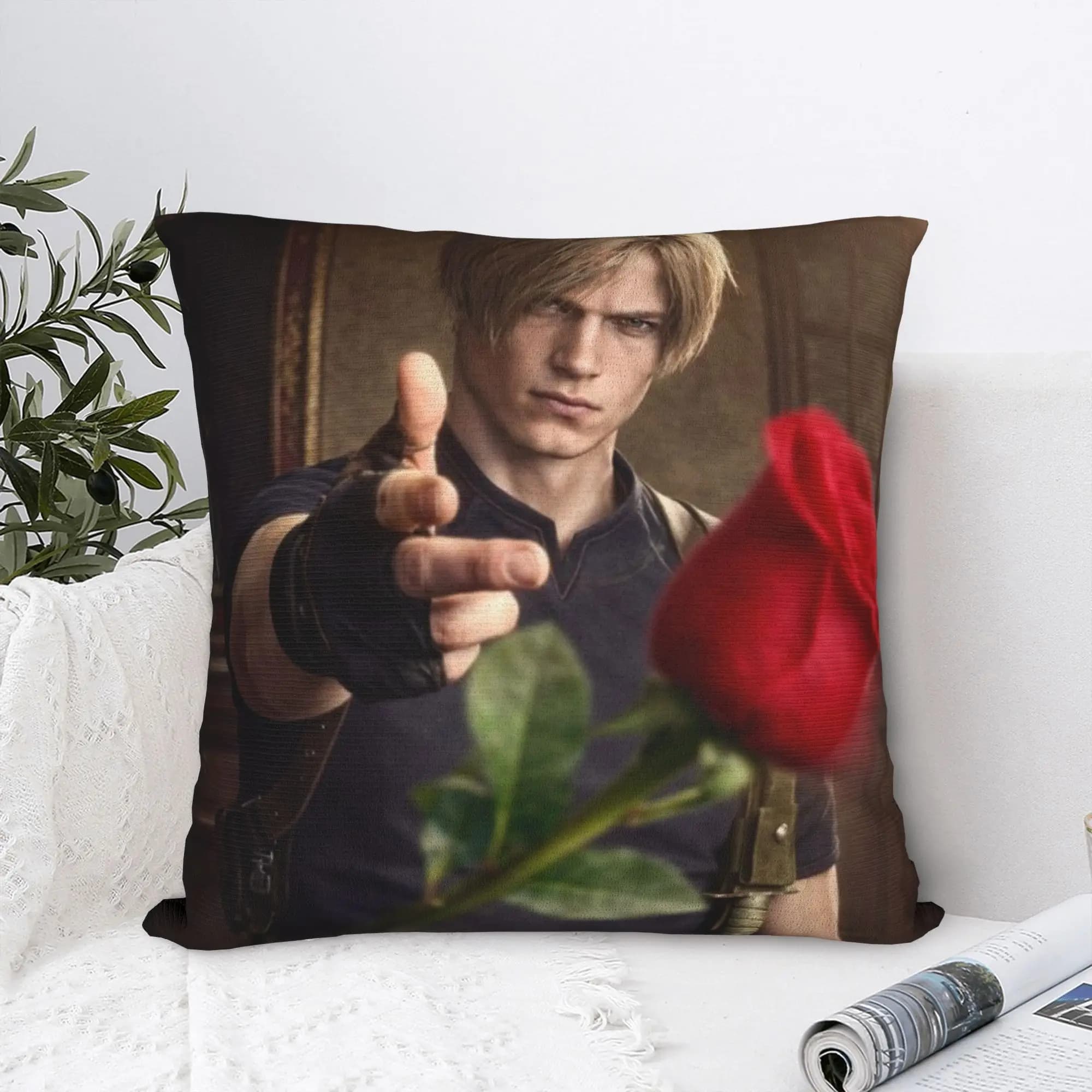 Leon Keneddy Resident Evil Faithful Printed, Decorative Covers, Y2K Covers, Car Decorations, Squares, Various Measures