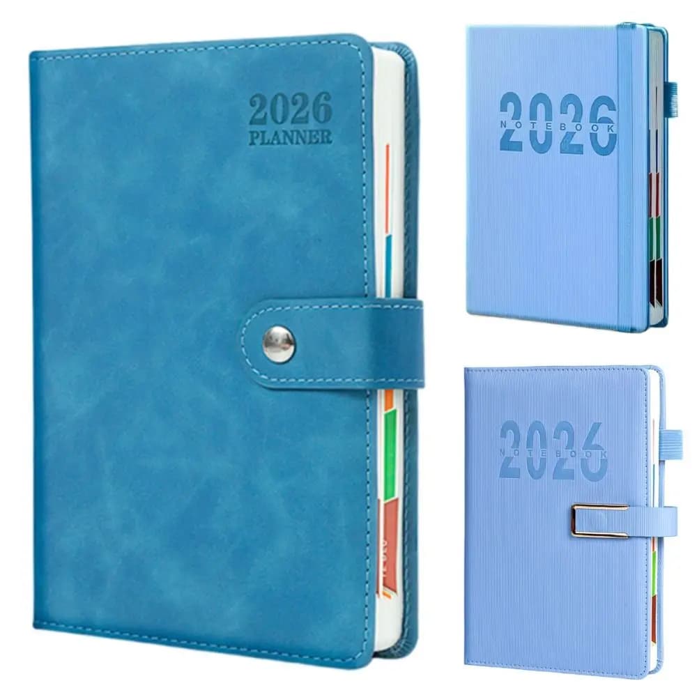 Agenda Planner 2026 in Inglese, Resistente all'Usura, 12 Mesi, Formato A5, Quaderno per Pianificazione, Portatile, Carta Spessa