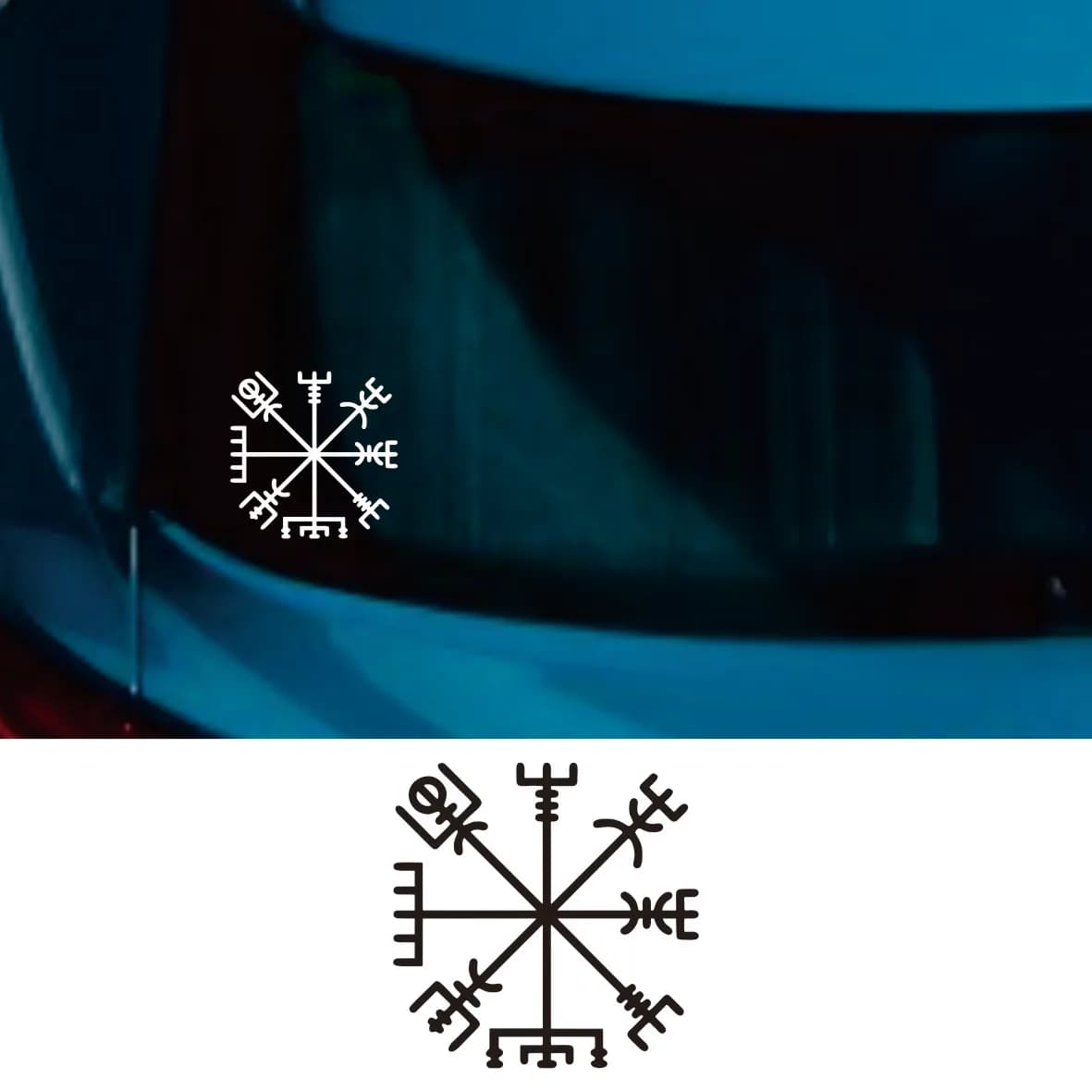 Viking Rune Vegvisir Talisman Vinyl Car Sticker Various Sizes Colors Funny Auto Window Bumper Decal Vehicle Styling Accessories