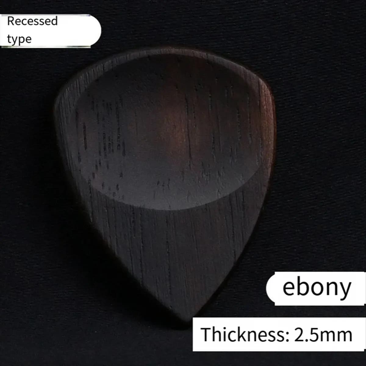 TUREBG Plettri per chitarra scanalati, Plettri per chitarra in legno, Plettri per chitarra elettrica, acustica o basso, A