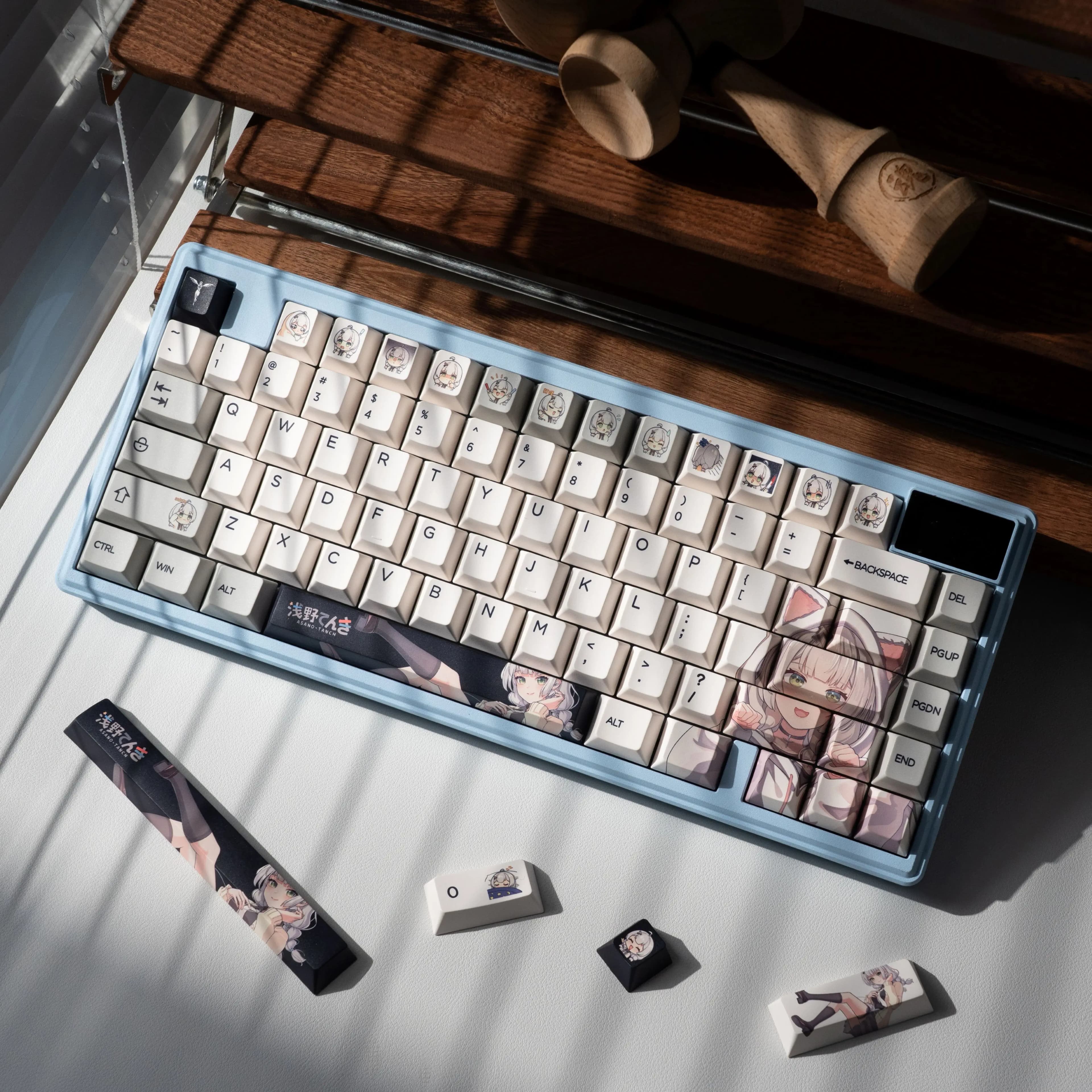 XVX Anime Copritasti Asano tanch Cherry Profile Dye Sub Kawaii Copritasti PBT 167 keys Cute keyboard cover set for game mechanics
