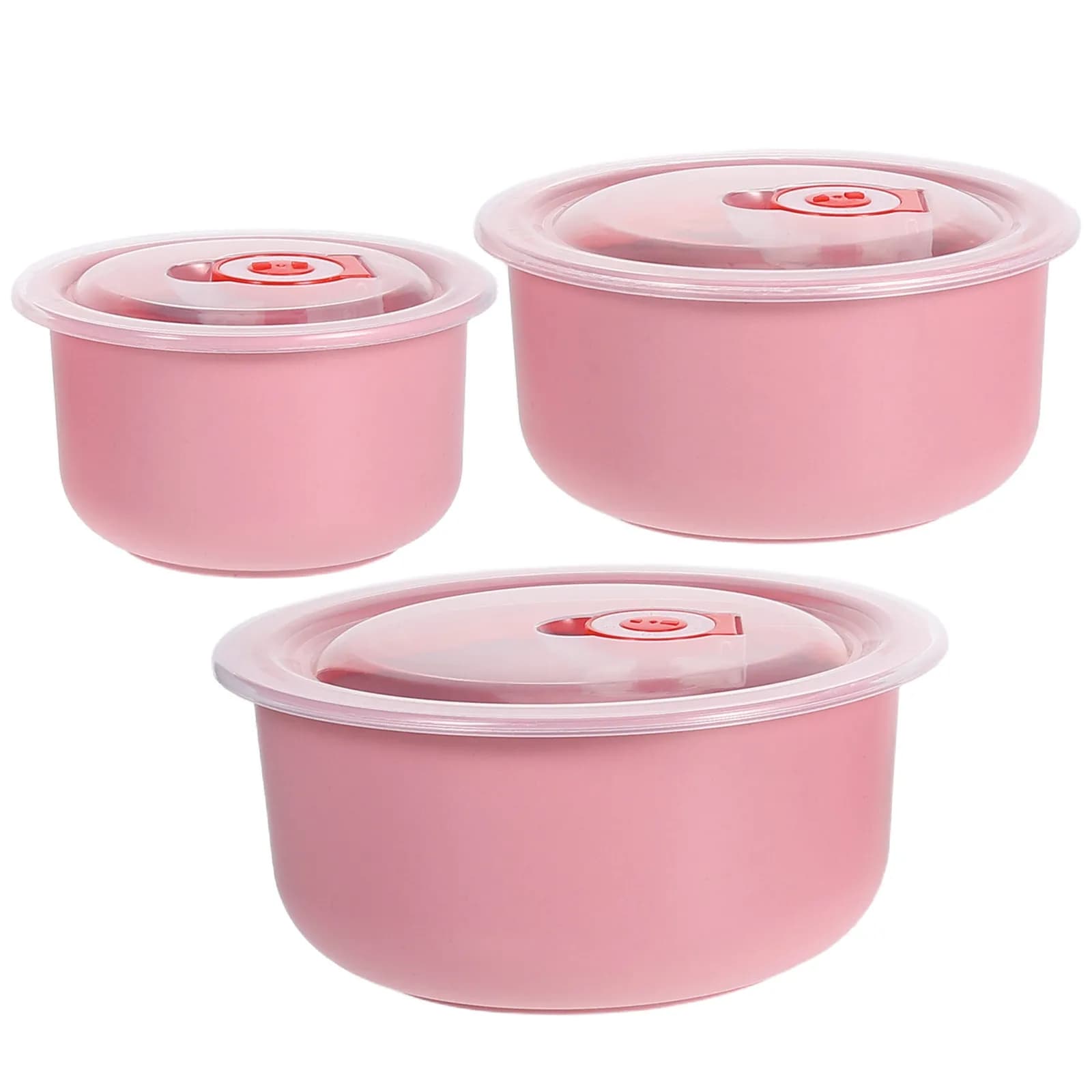 Set di 3 Contenitori per Alimenti Ermetici in Plastica per Organizzazione Cucina, Frigorifero, Conservazione di Frutta e Verdura, Preparazione Pasti