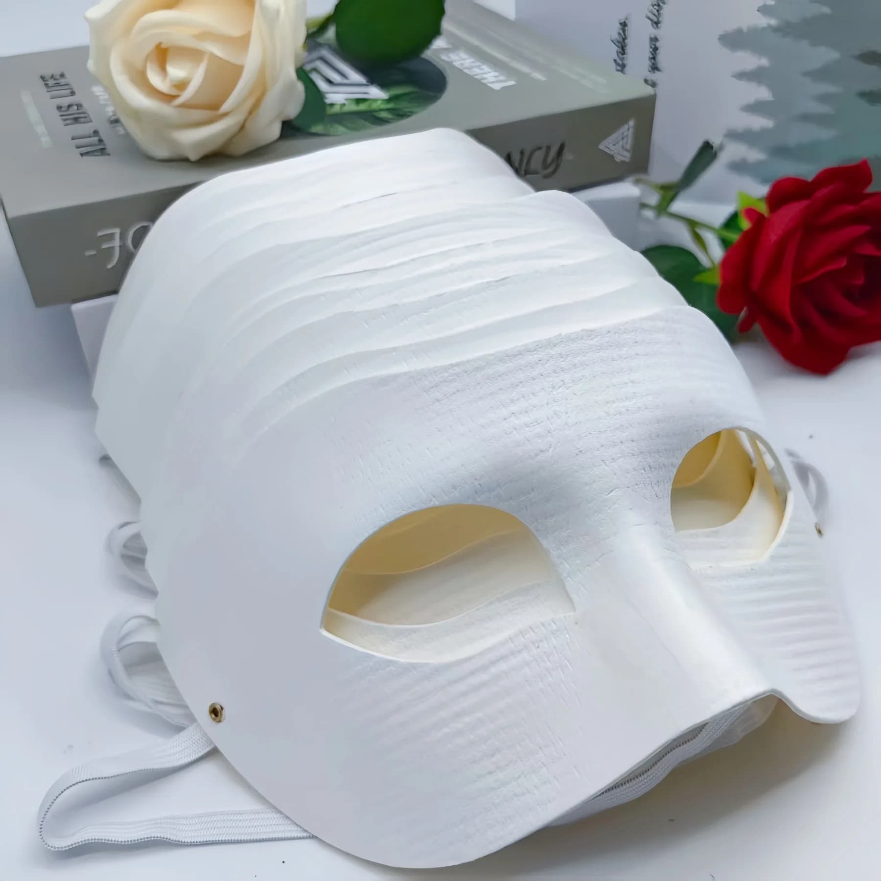 Set di 5 Maschere Bianche Non Dipinte per Bambini e Adulti, Maschera Veneziana per Decorazioni Artistiche e Costumi di Halloween