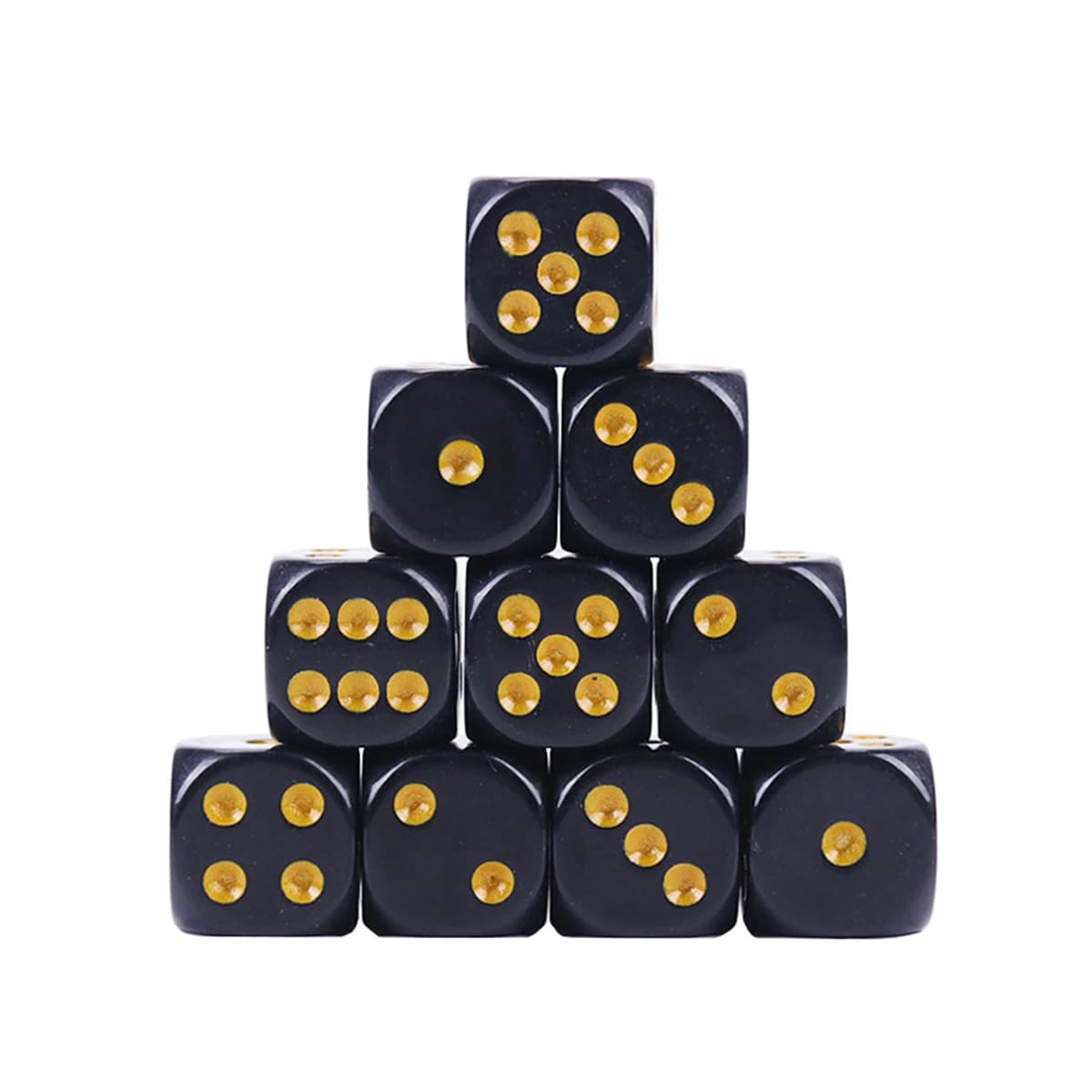Set di dadi acrilici in tinta unita da 10 pezzi da 16 mm con angoli arrotondati - Dadi da gioco da tavolo punteggiati per casinò, Mahjong, Bar, KTV, Giochi di società