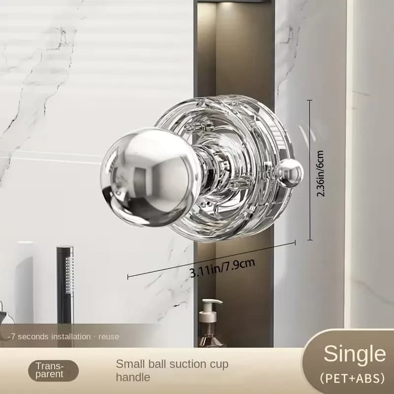 2 maniglie per porta con ventosa, maniglia versatile per armadietti, strumento per il controllo dei mobili, installazione facile e design con presa sicura