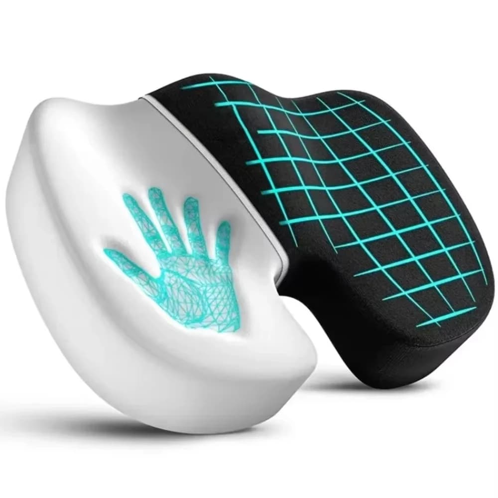 Today Life Ergonomic Memory Cotton Office Cushion Hemorrhoid Cushion Chair Cushion Sedentary Artifact Student Ass Cushion
