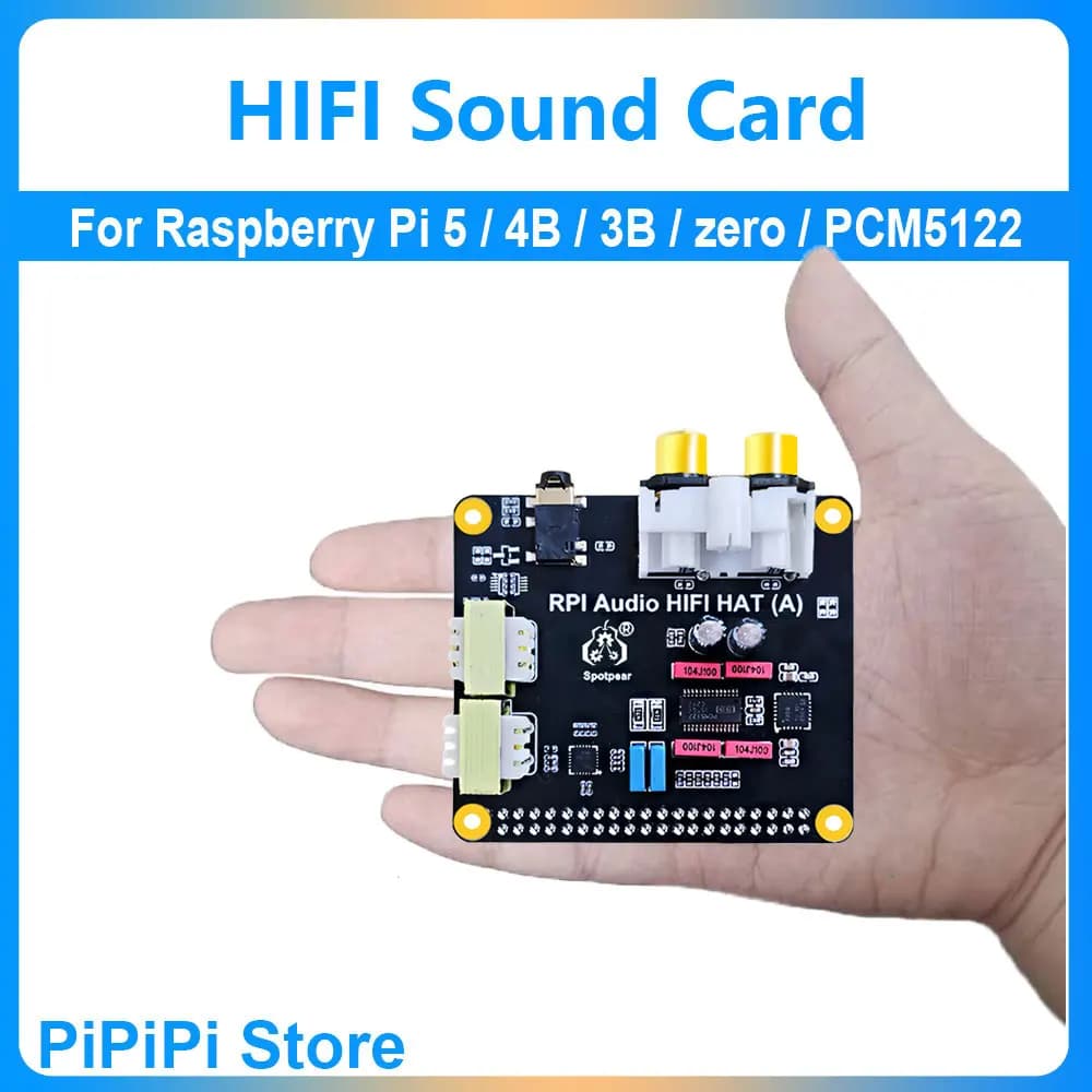 Modulo scheda audio audio Raspberry Pi5 HIFI DAC PCM5122 I2S basato su interfaccia Raspberry PI 40GPIO per Raspberry Pi5/4B/3B+/zero