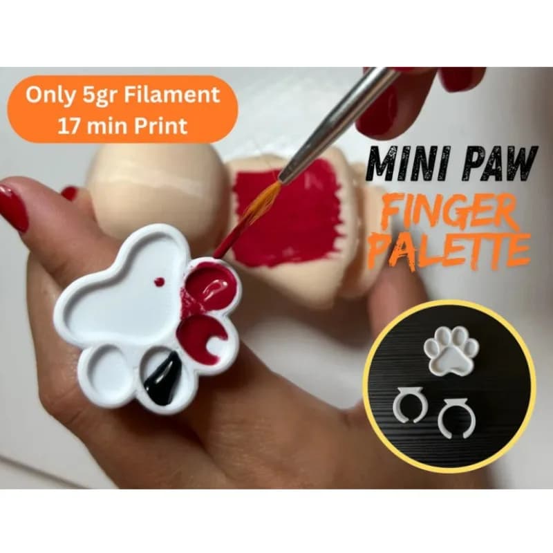 3 pcs/lot Mini Tablet Wearable Nail Art Polish Holder Paint palette Rings for finger Tools for Nail Art D Print palette