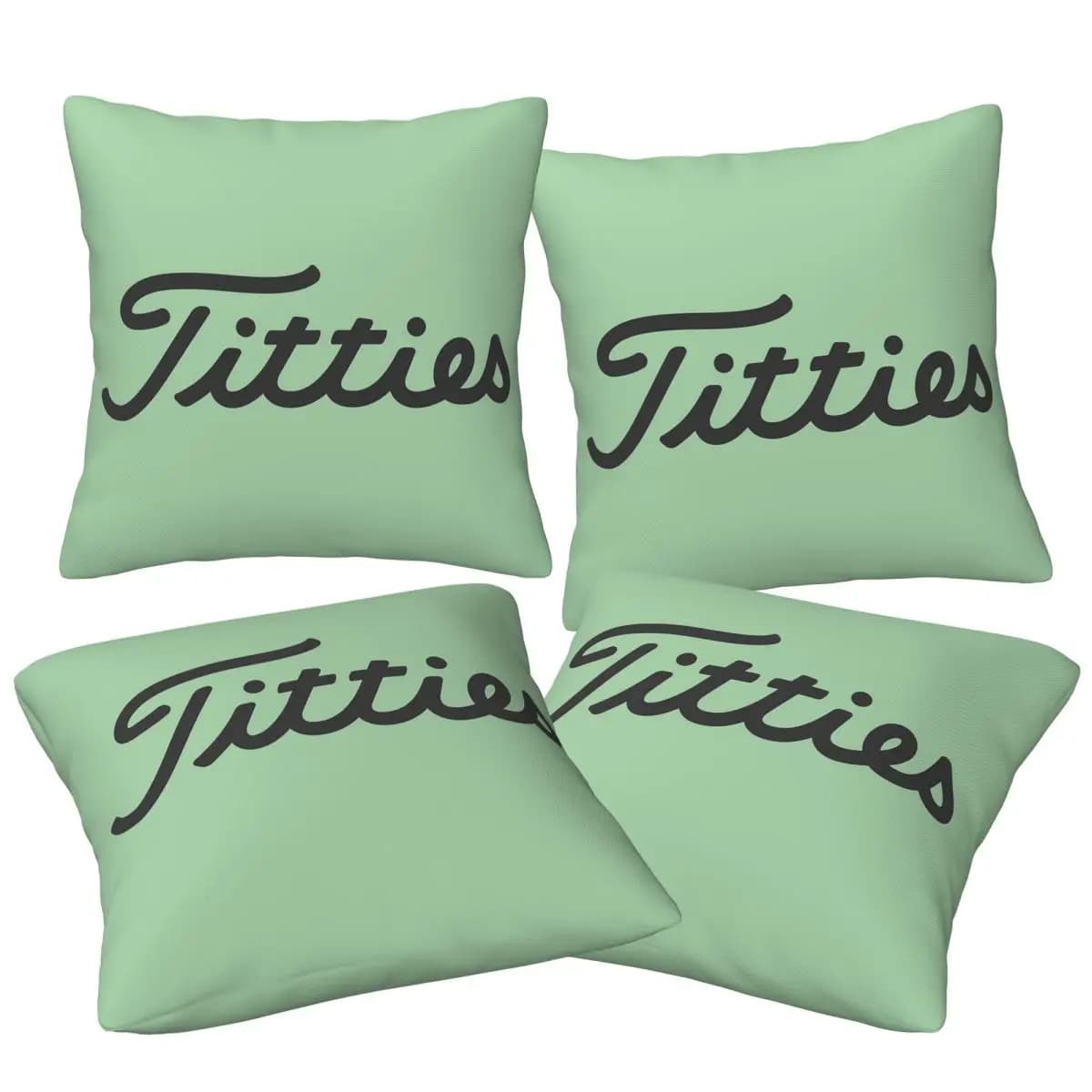 Titties Golf Ball 4 pezzi federa quadrata fodera per cuscino federa decorativa fodera per cuscino per casa camera da letto auto